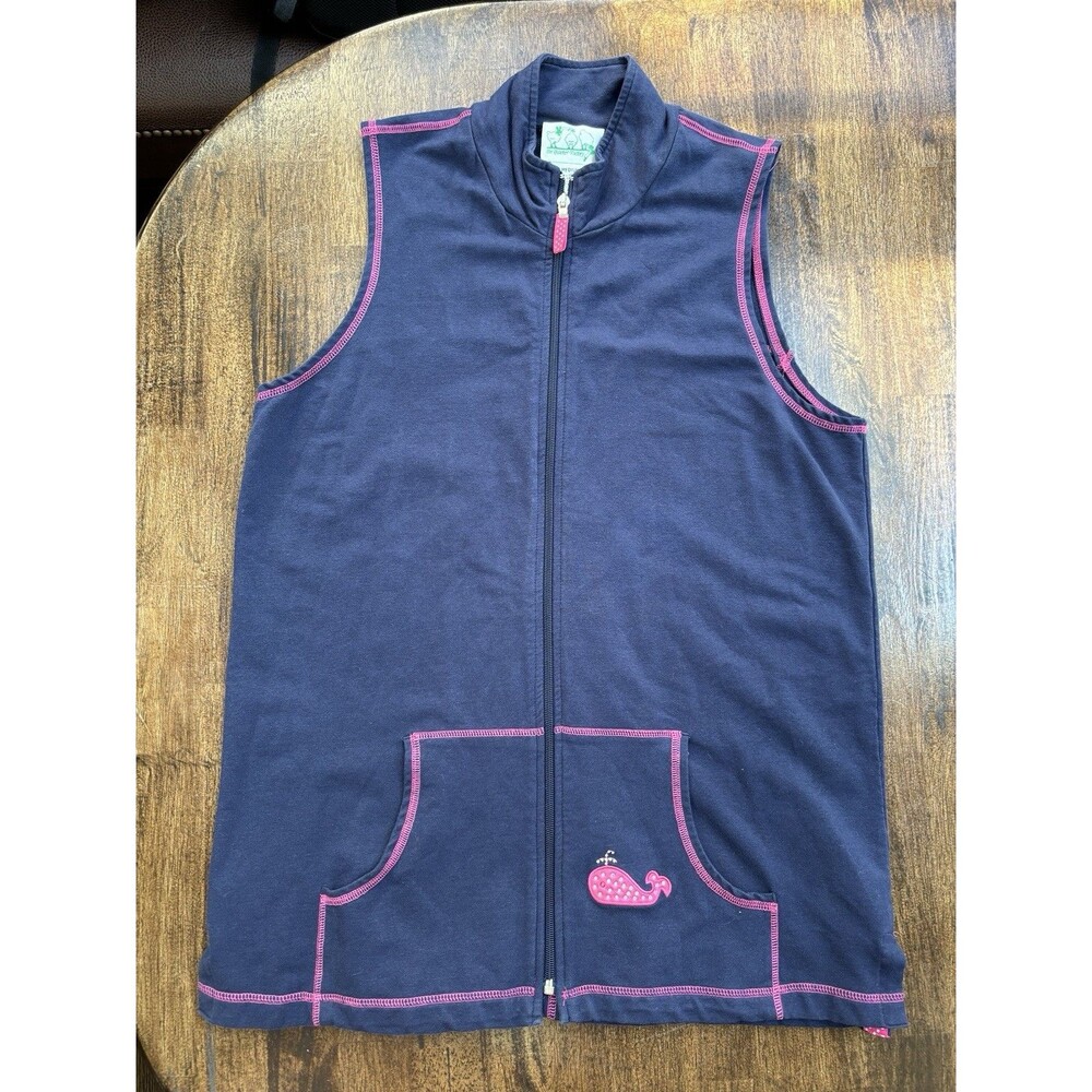 Embellished Whale Zip-Up cover up– Women’s Medium The Quacker Factory